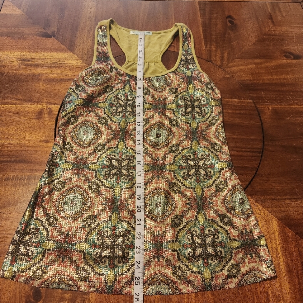 Maurices Green Sequin Tank Top Women's Size Medium - Picture 1 of 5